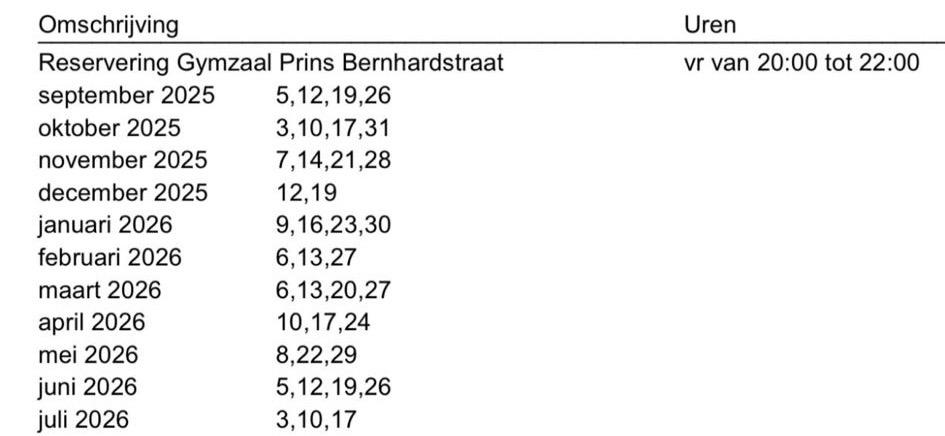 Schema voor 2026