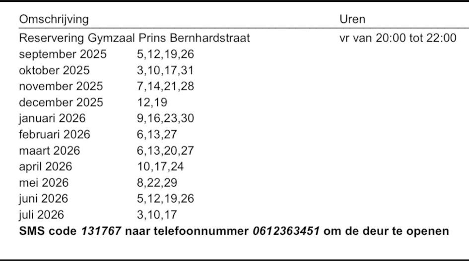 Schema voor 2026
